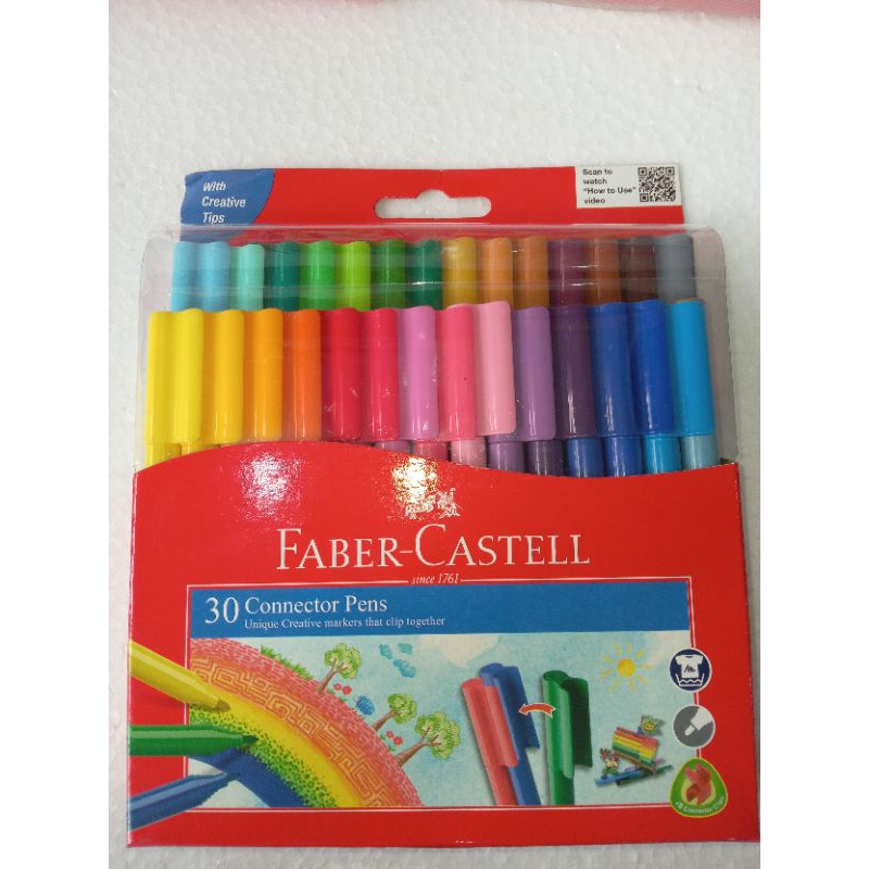 

CONNECTOR PEN 30 MEREK FABER CASTEL,KLIR AIR WARNA,SPIDOL WARNA WARNI