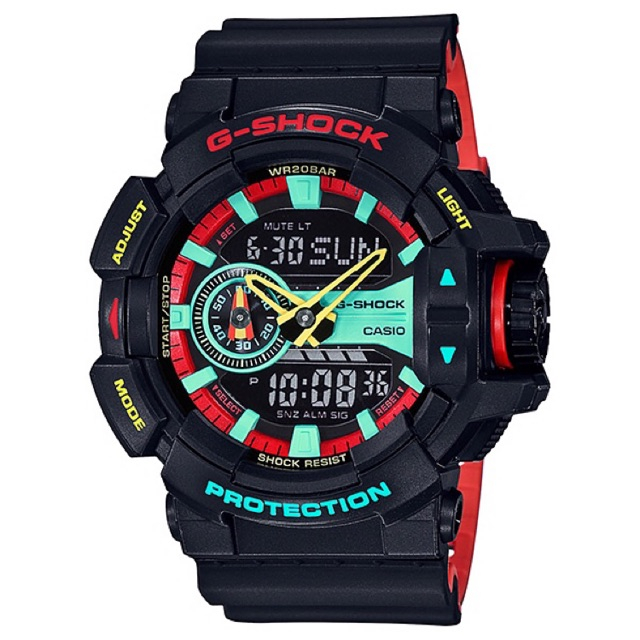 JAM TANGAN PRIA CASIO G-SHOCK GA-400CM-1 ORIGINAL - GSHOCK GA400CM HITAM MERAH JAM TANGAN G-SHOCK OR