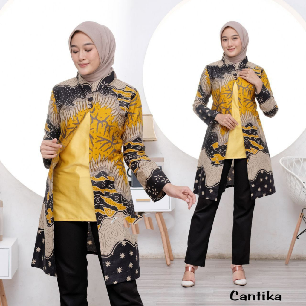 Hafizsultan Batik - Atasan Tunik Batik, Kancing Depan Genes Jelita, Atasan Tunik Terlaris