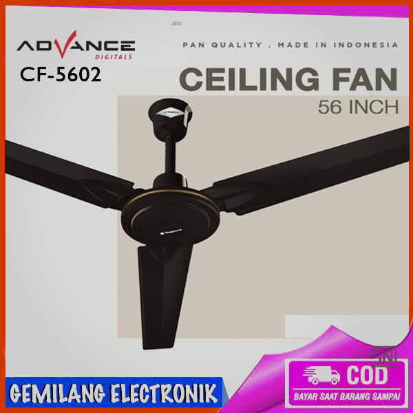 Kipas Angin Advance CF-5601/CF-5602 Gantung Ceiling Fan Plafon 56" inch