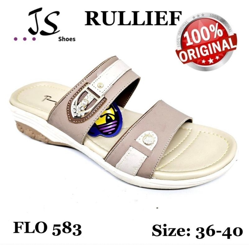 RULLIEF FLO 583 - SANDAL SLOP CASUAL WANITA DEWASA MERK RULLIEF ORIGINAL