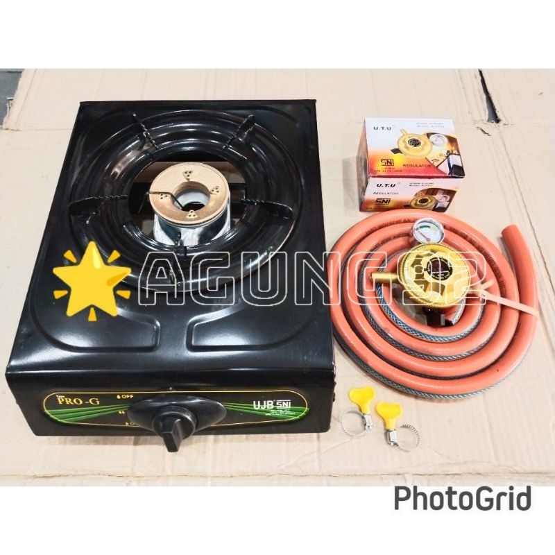 KOMPOR GAS 1TUNGKU PRO G DENGAN REGULATOR UTU