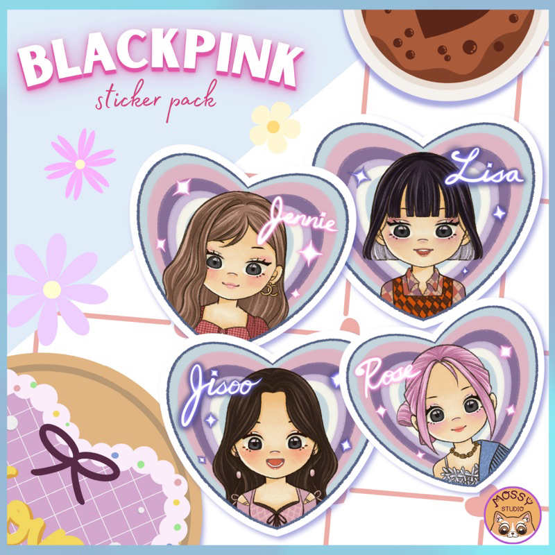 

[MOSSYSTUDIO] Blackpink Lovesick Girls Sticker Pack - Sticker Journal, Sticker Laptop