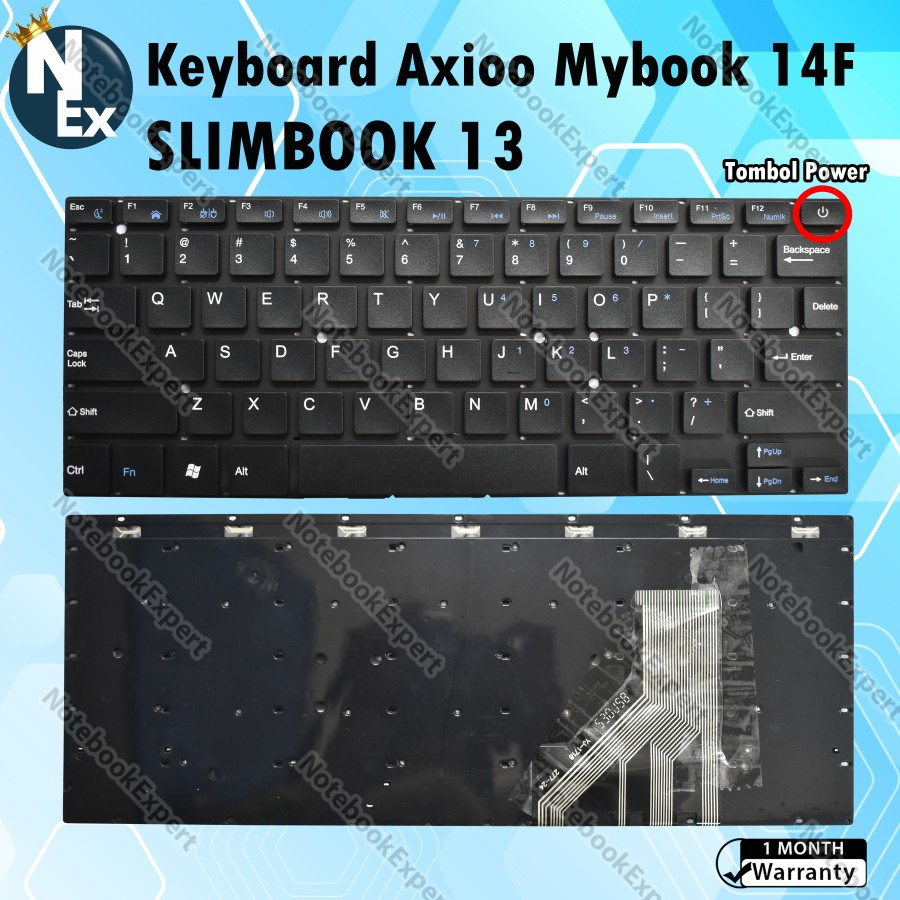 KEYBOARD AXIOO MYBOOK 14F SLIMBOOK 13 - Black