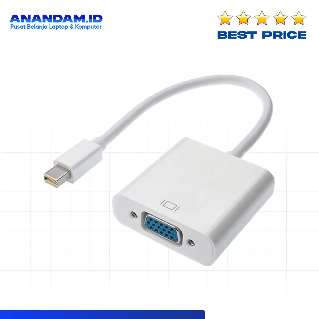CONVERTER MINI DP TO VGA / MINI DISPLAY PORT TO VGA