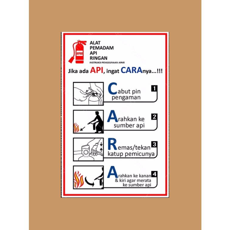 

STIKER VINYL PETUNJUK PENGGUNAAN APAR UK. 15 X 30 CM SIGN RAMBU K3