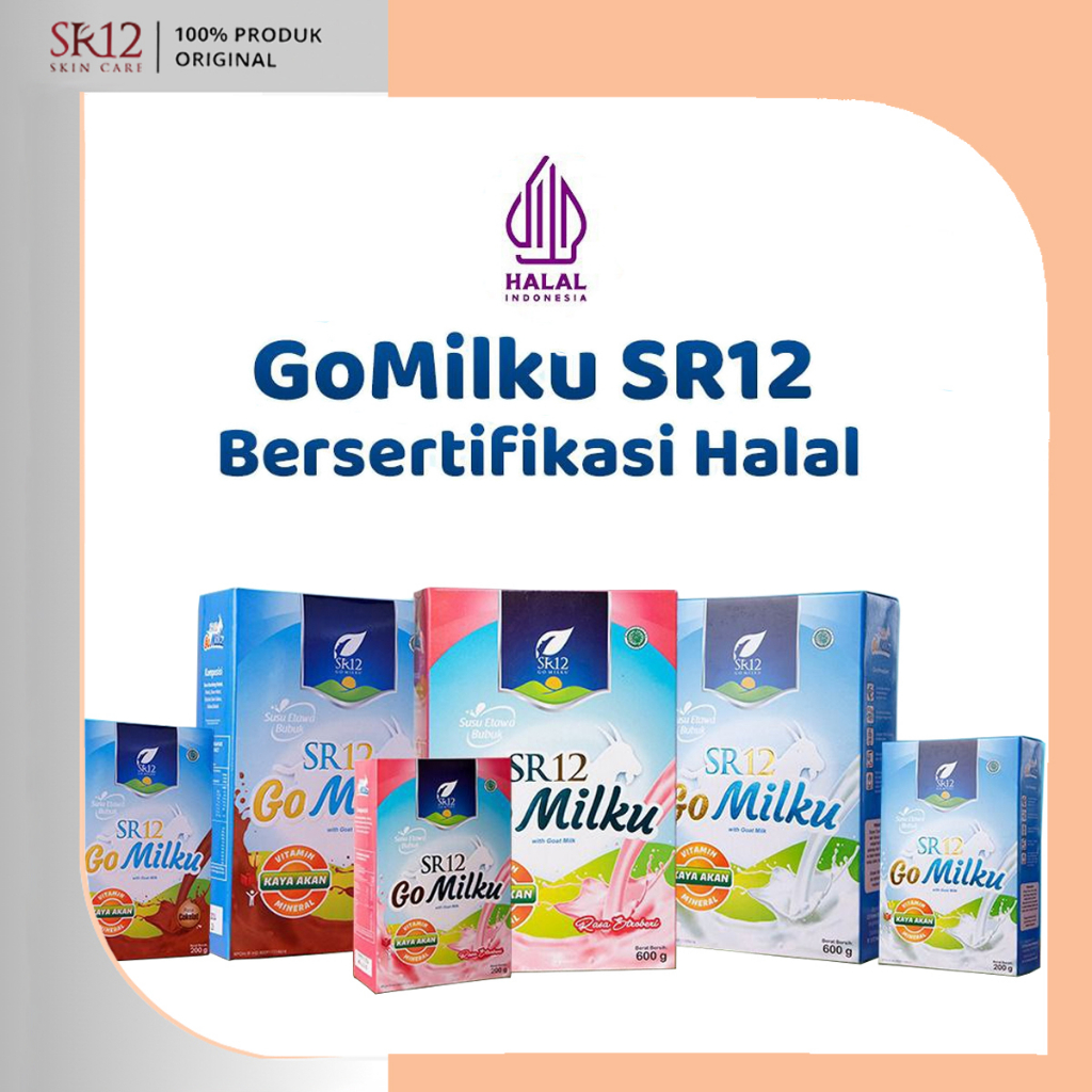 

SR12 GoMilku Susu Kambing Etawa 200gr Halal MUI tanpa gula atau creamer tidak bau