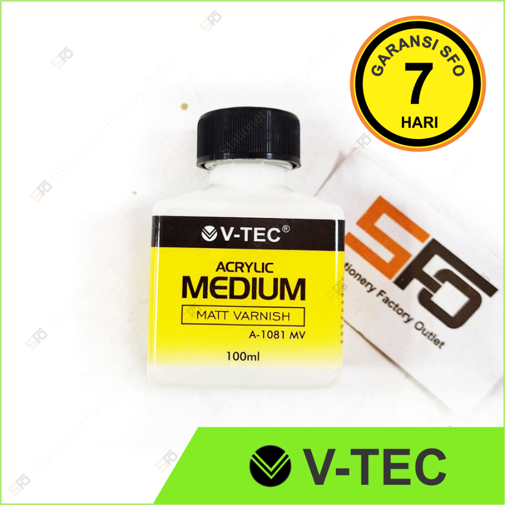 

Acrylic Medium Matt Varnish V-tec 100ml - Doff Matte Matt Vernish Vernidas A-1081MV