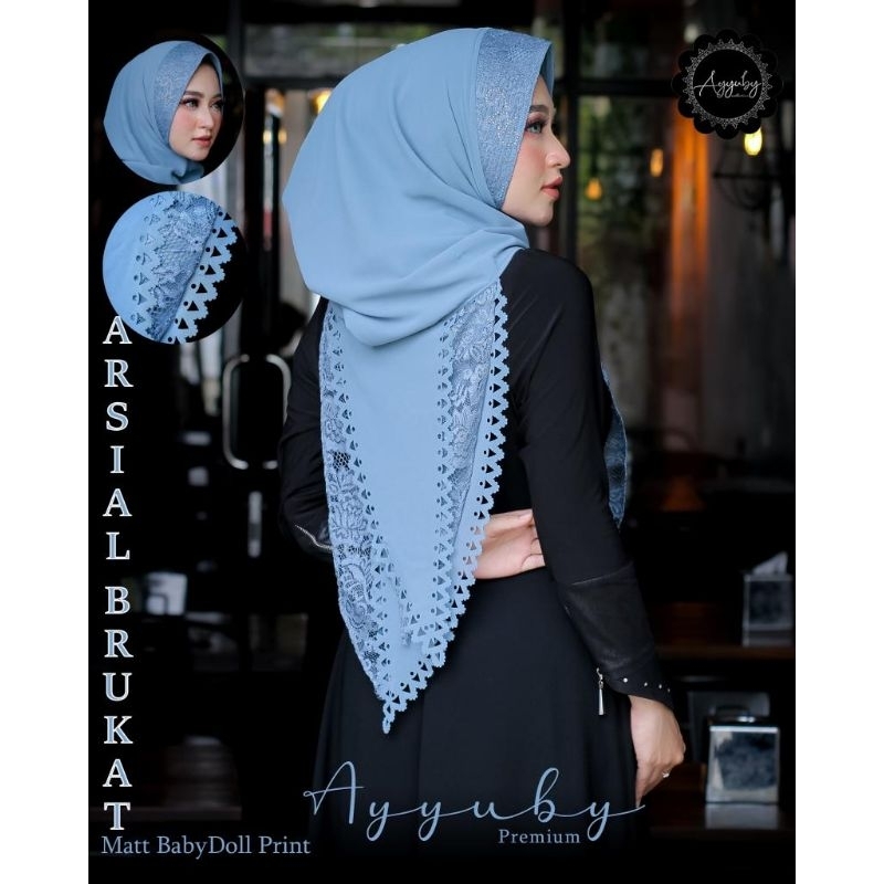 HIJAB HOODIE ARSYILLA BRUKAT  ORI AYYUBY