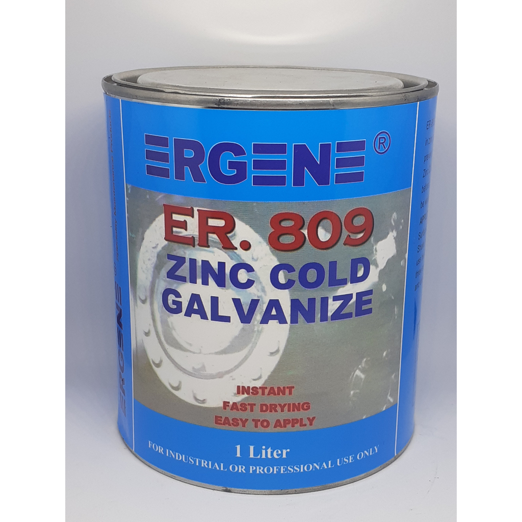 ERGENE ER.809 Zinc Rich Cold Galvanize 1 Liter-Semprot-Kuas-Galvanis Dingin Layaknya HotDip Galvanis
