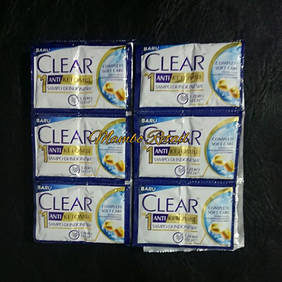 Ready Clear Shampoo Sachet 1 Renceng isi 12s | Shampo Sampo Clear 12 x 9ml - Menthol Biro