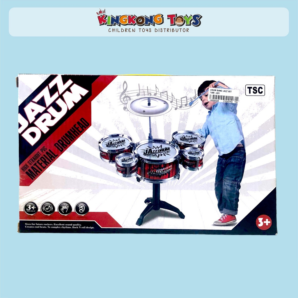 Drum Band Jazz set / Mainan Anak Jazz Drum Mainan Anak / Mainan Alat Musik Anak Jazz Drum Mainan Edu