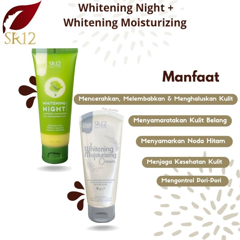 Sr12 Skincare Body Lotion Night & Day Mencerahkan & Melembabkan Kulit Bpom Handbody Siang Malam Vira