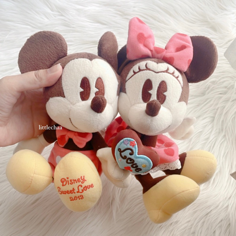DISNEY MICKEY MINNIE PLUSH (ORIGINAL TOKYO DISNEY RESORT SWEET LOVE 2013)