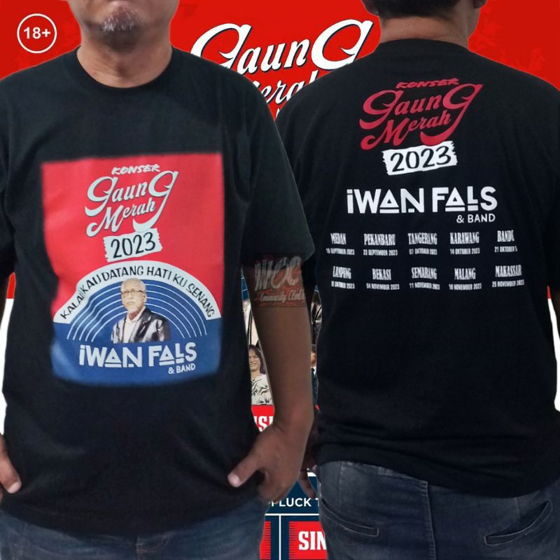 WOC- Kaos Iwan Fals Konser Gaung Merah