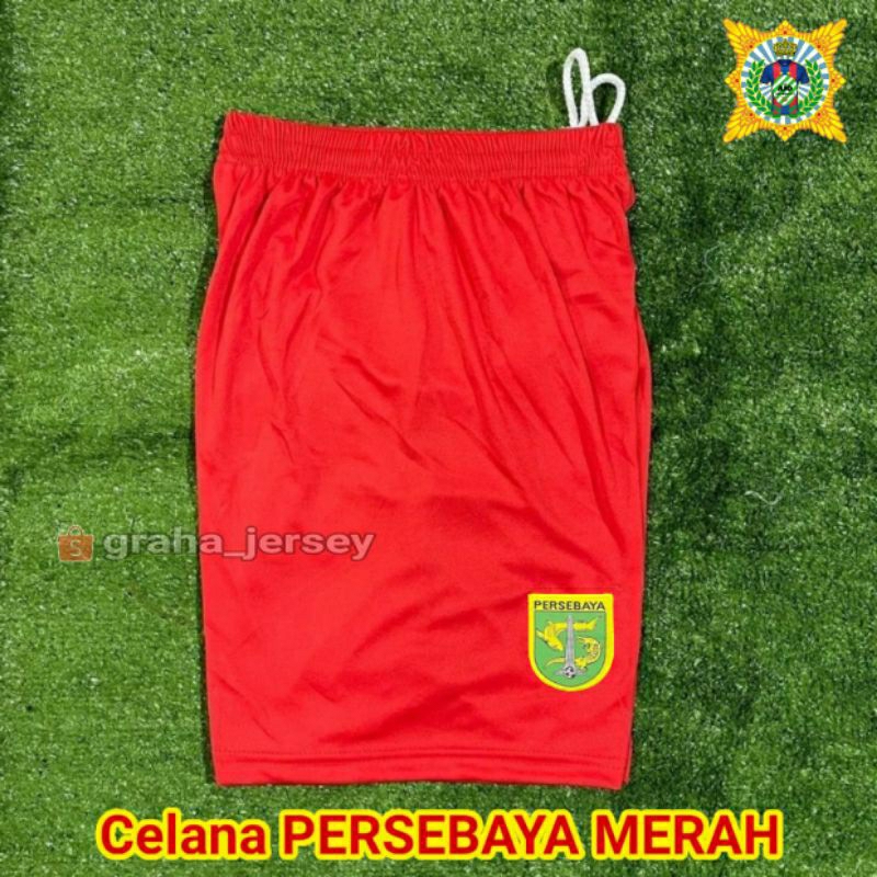 Celana Bola Persebaya Merah GK Kiper dan Pre Season Terbaru Lokal