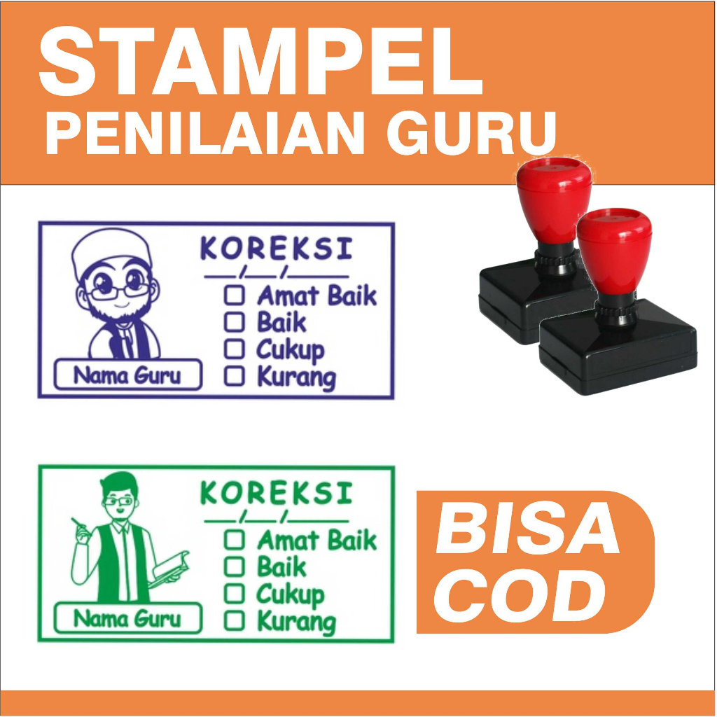 

Stempel Nilai Guru / Penilaian / Koreksi / Checked / Reward Bisa custom