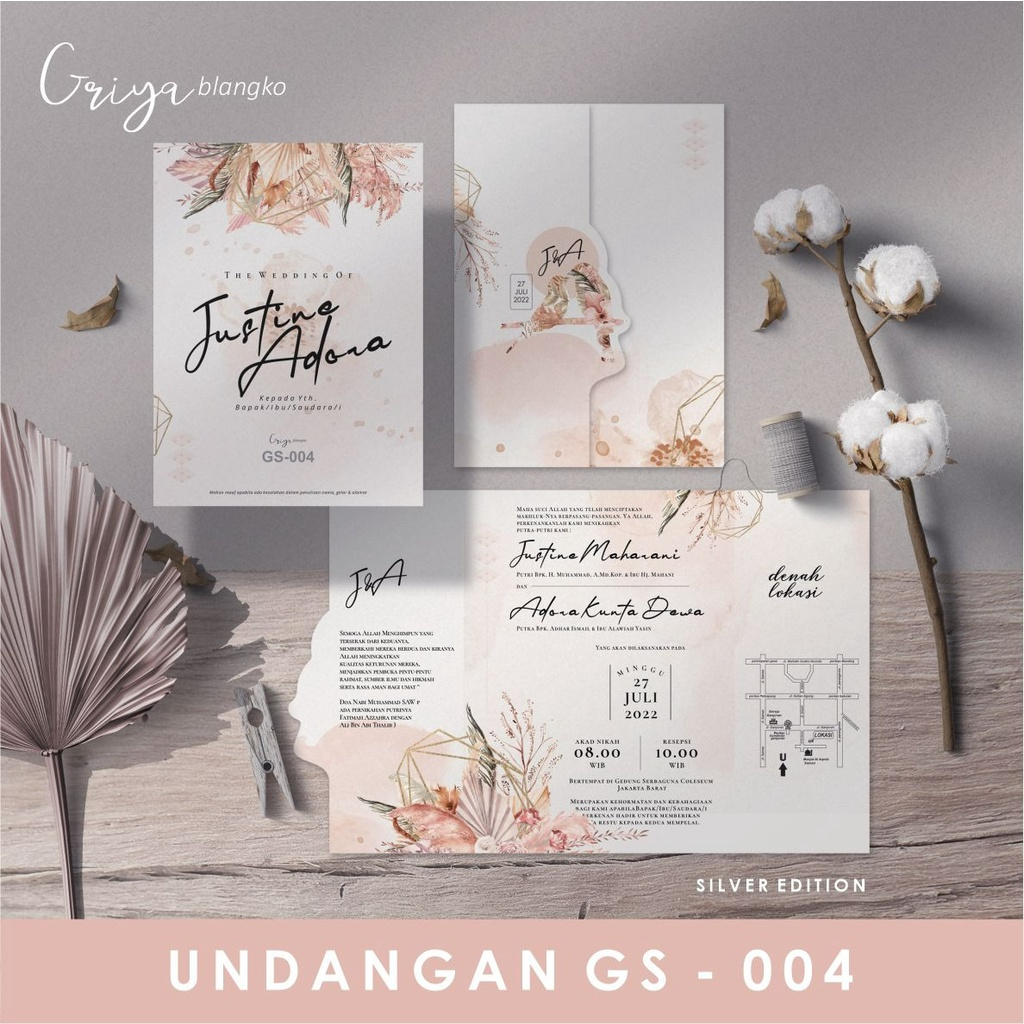 100 PCS Undangan Pernikahan
