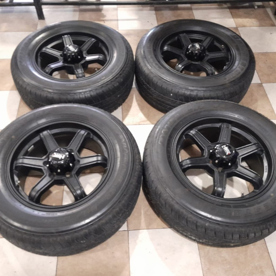 Velg Mobil Bekas Ring 18 Lubang 6 HSR MINAS Ring 18x8 Pcd 6x139 + Ban
