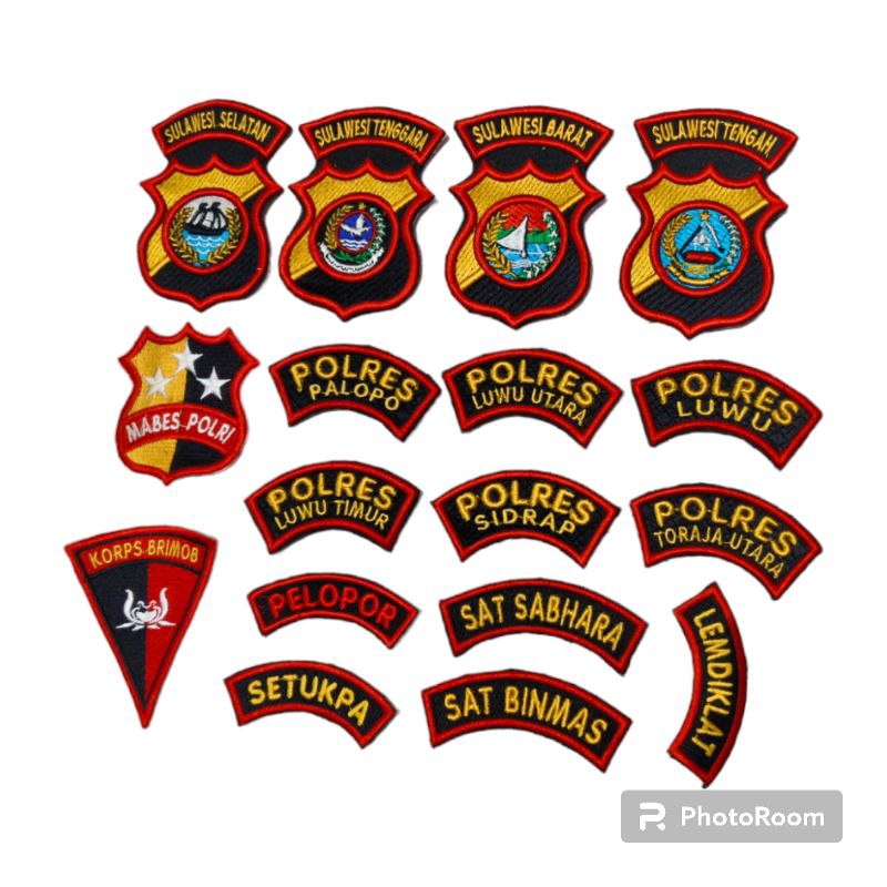 ATRIBUT POLRI BORDIR TIMBUL