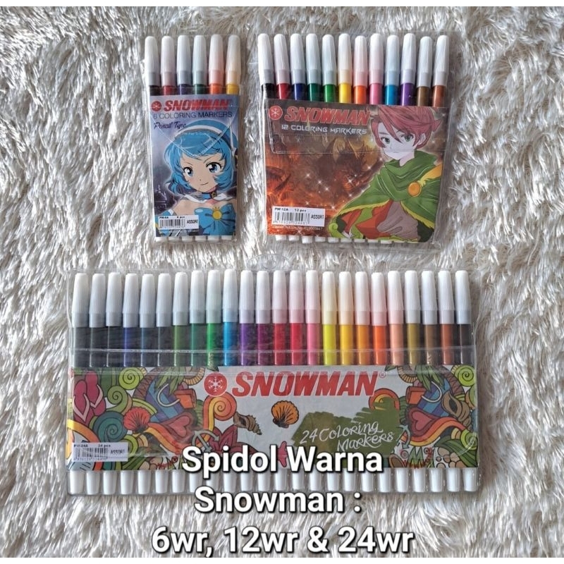 

Spidol/Sepidol Snowman 6warna/12warna/24warna