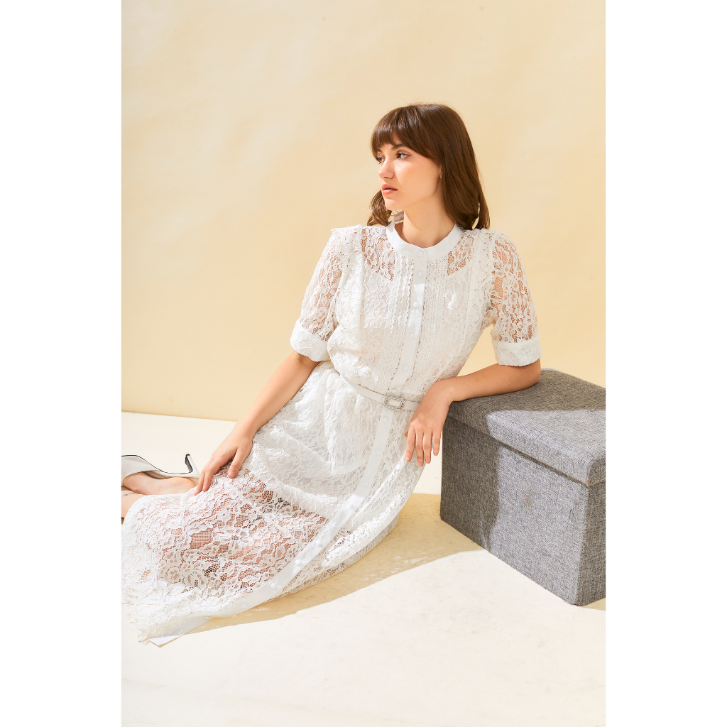 Dress Wanita Celine Brokat Long Dress