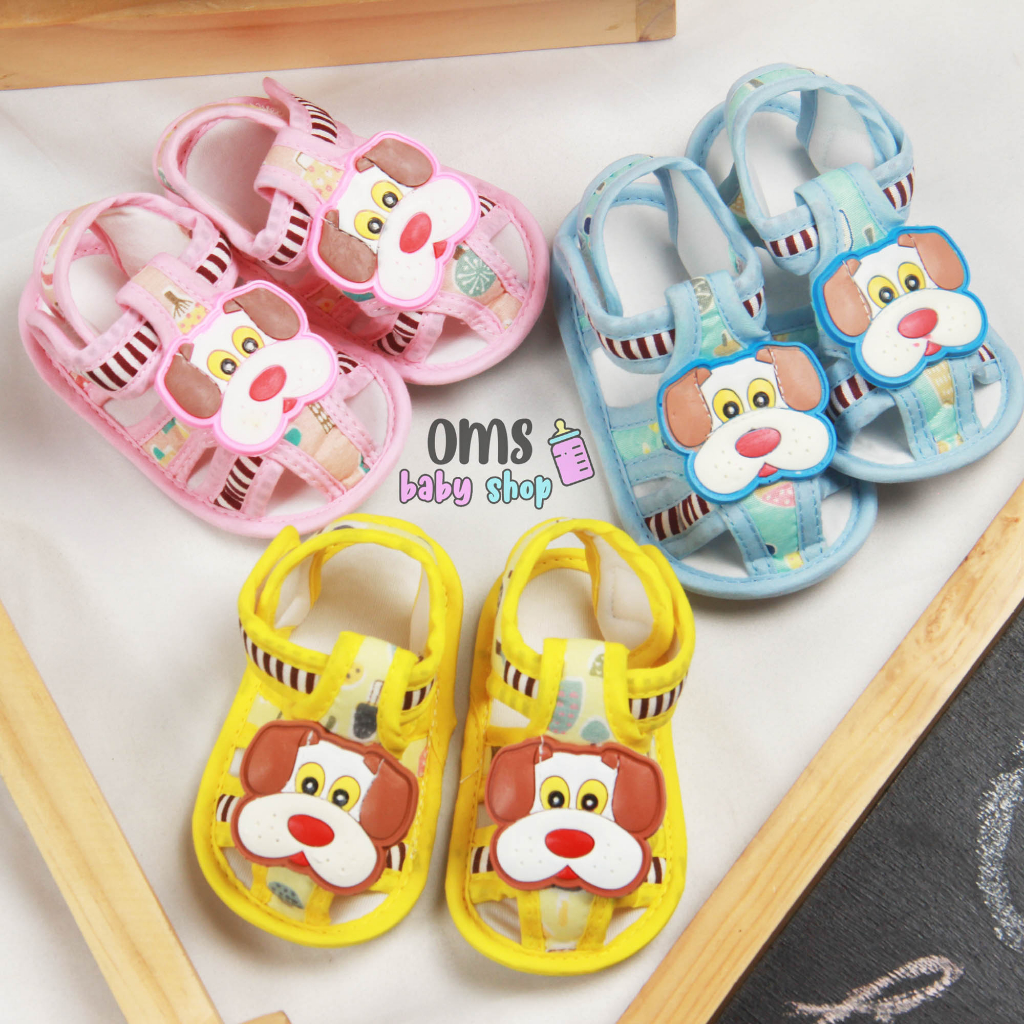 (PACKING MIKA) Sepatu Sandal Bayi Anak Hiasan Lucu / Sepatu Sandal Prewalker Anti Selip / Sepatu Bay