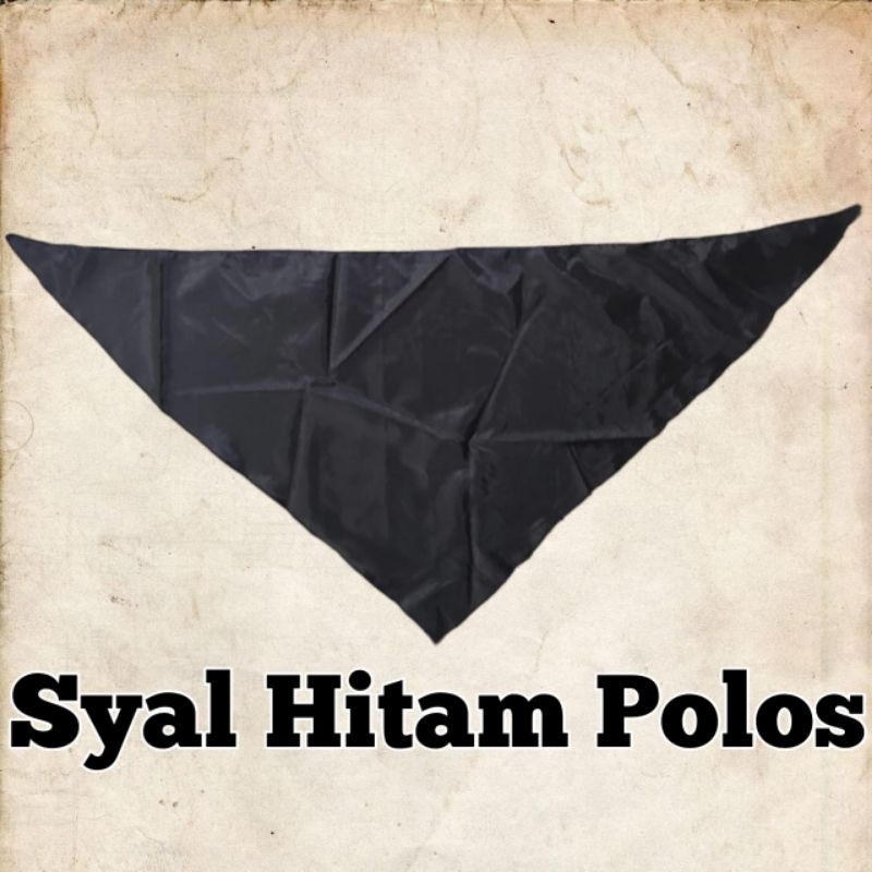 Syal Slayer Hitam Polos Segitiga Bijian