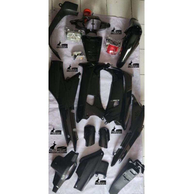 Cover full set body+lampu² HONDA SUPRA X/FIT LAMA HITAM