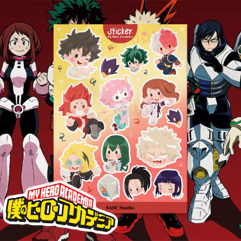 

MY HERO ACADEMIA stickersheet a6 waterproof | dekorasi jurnal casing handphone botol minum dll | anime