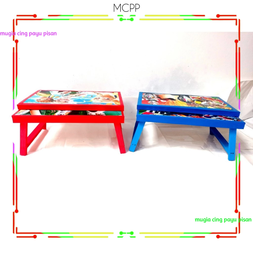 

RK Meja Belajar Anak Plus Papan Tulis Lipat Karakter Anak Minimalis Gratis Spidol Dan Penghapus