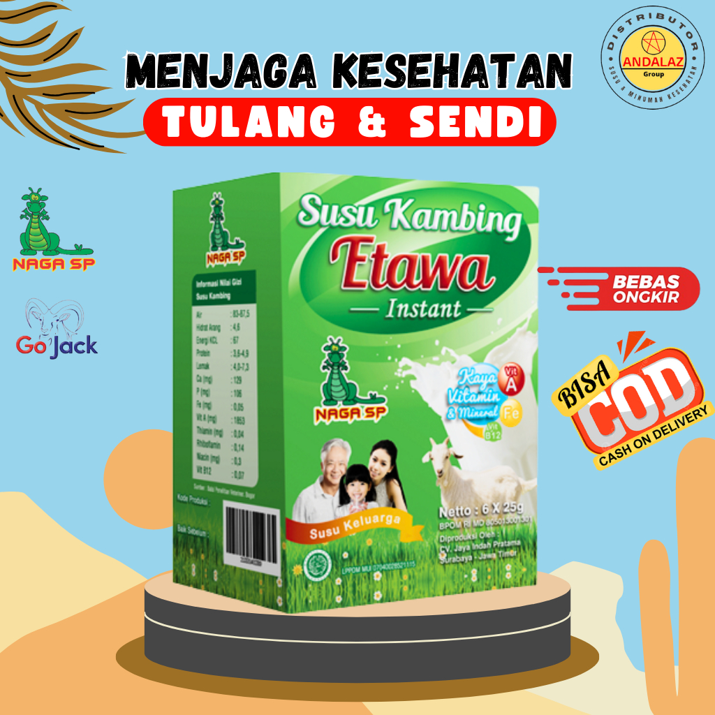 

Susu Kambing Etawa - Original Susu Etawa NAGA SP / GO JACK Untuk Kesehatan Tulang Dan sendi - Obat Asam Lambung - Obat Asma TBC Aman Untuk Penderita Diabetes - Meningkatkan Daya Tahan Tubuh - Baik Untuk Ibu Hamil Dan Menyusui - Mencegah Serangan Jantung