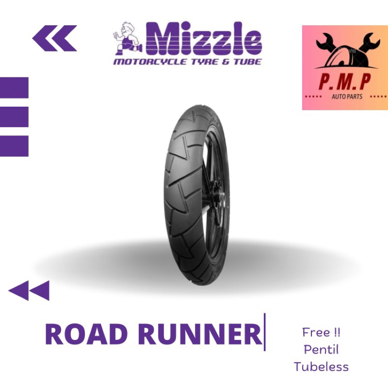 Ban Mizzle Road Runner 130/70 Ring 17 Tubeless Original Free Pentil Tubeless