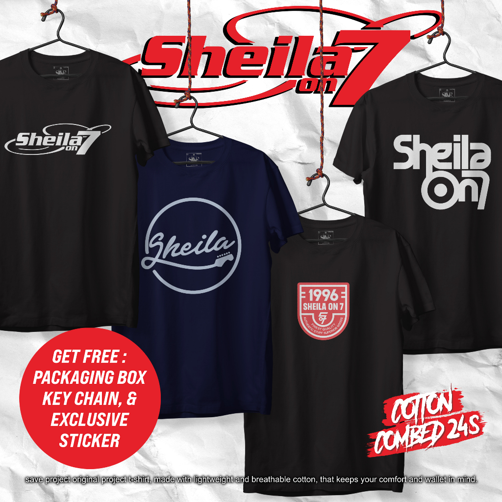 T-Shirt Merchandise Sheila On 7/Kaos T-Shirt Baju SO7/Kaos Band Sheila On 7/Baju Sheila On 7/Kaos Di