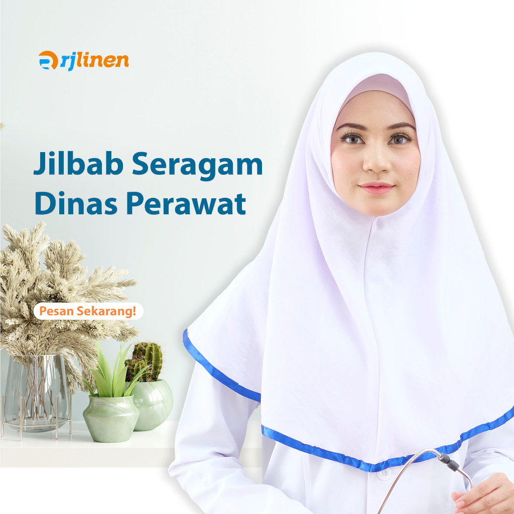 Jilbab Perawat / kerudung perawat hijab instant / Kerudung Dinas Perawat / Jilbab Kerudung Seragam P