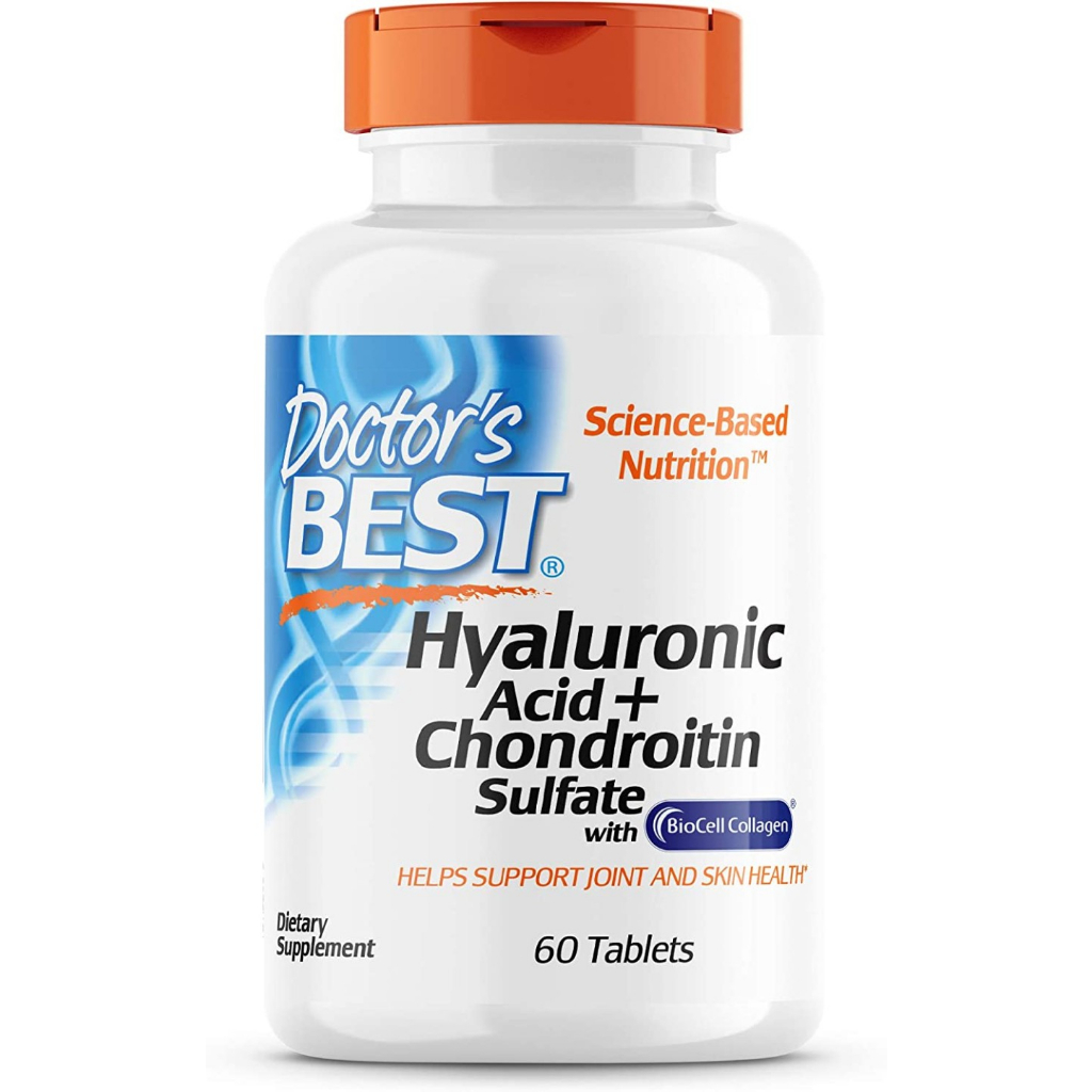 Doctor's Best,Hyaluronic Acid Chondroitin Sulfate,Biocell Collagen 60tablet