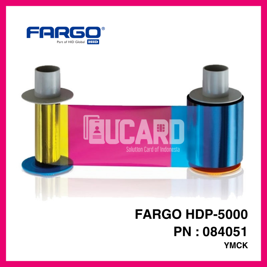 RIBBON COLOR FARGO HDP5000 HDP COLOR RIBBON HDP 5000 PN : 084051 YMCK