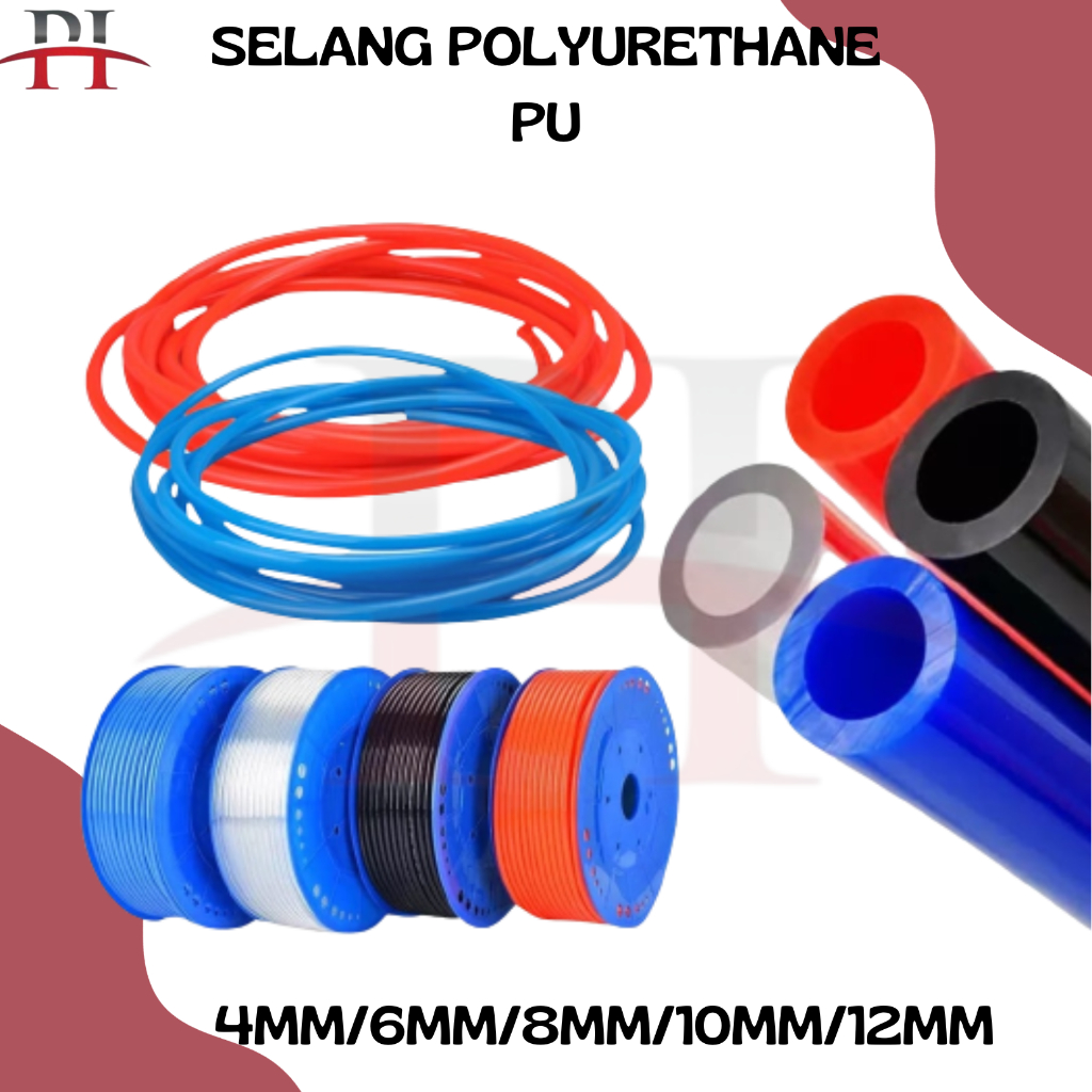 

Selang polyurethane PU Clear 8mm OD X 5mm ID/ Roll 100meter