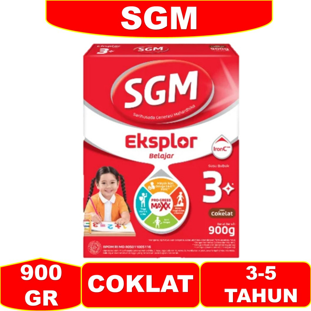 

SUSU SGM EKSPLOR 3+ RASA COKLAT 900gr sgm 3+ cokelat