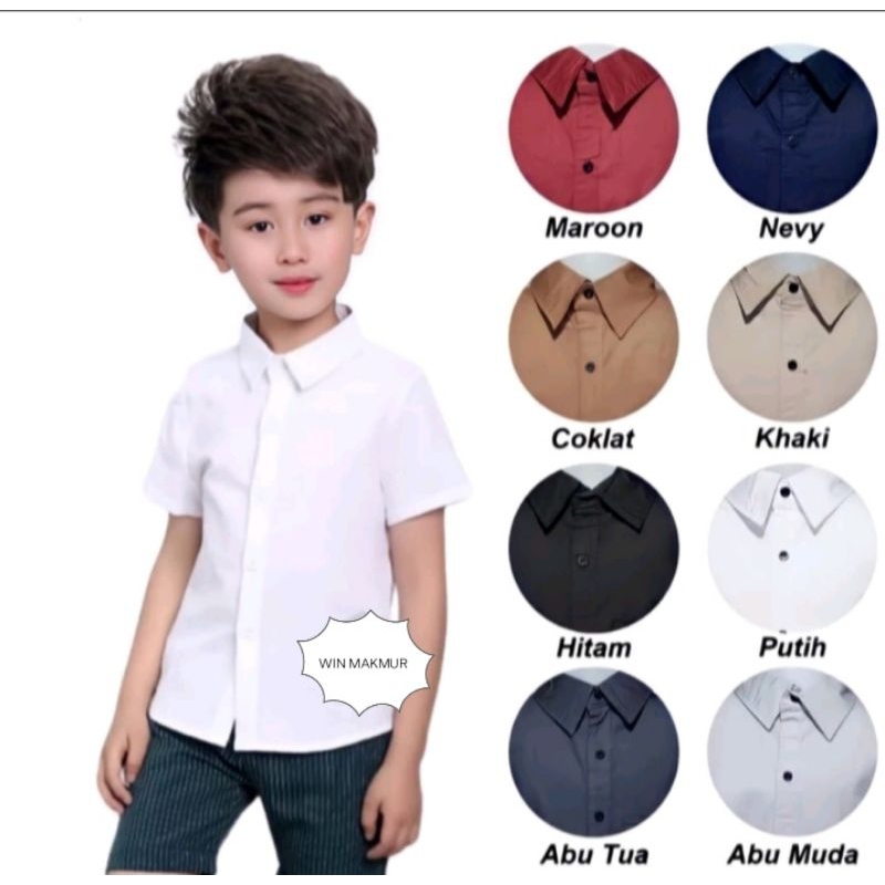 Kemeja pendek anak / kemeja polos pendek anak / kemeja anak / kemeja polos / kemeja anak / hem anak 