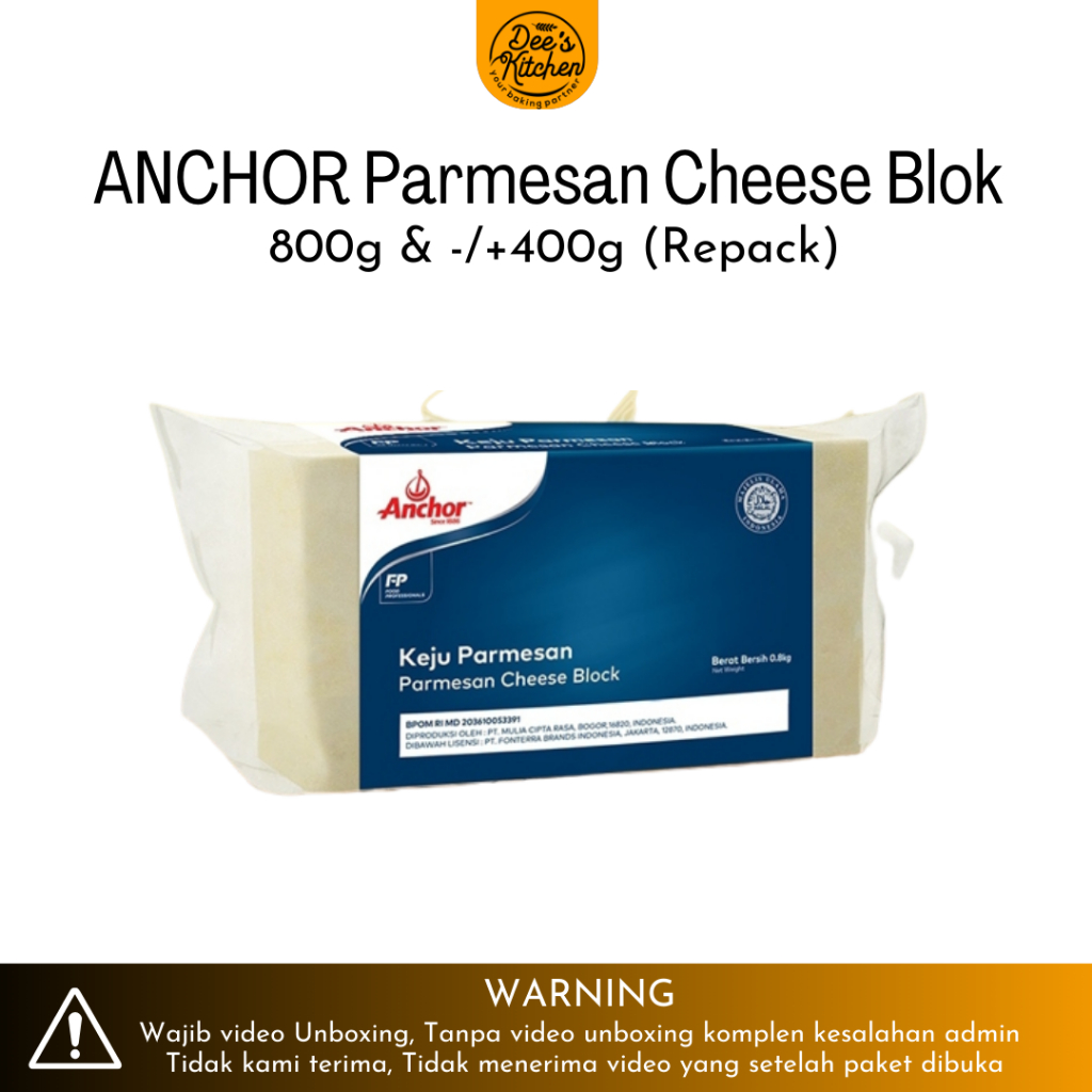 

Anchor Keju Permesan Cheese | Keju Parmesan Blok 800gr