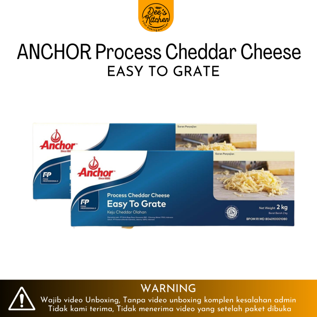 

ANCHOR ETG (Easy To Grate) Processed Cheddar Cheese -/+250gr (repack)