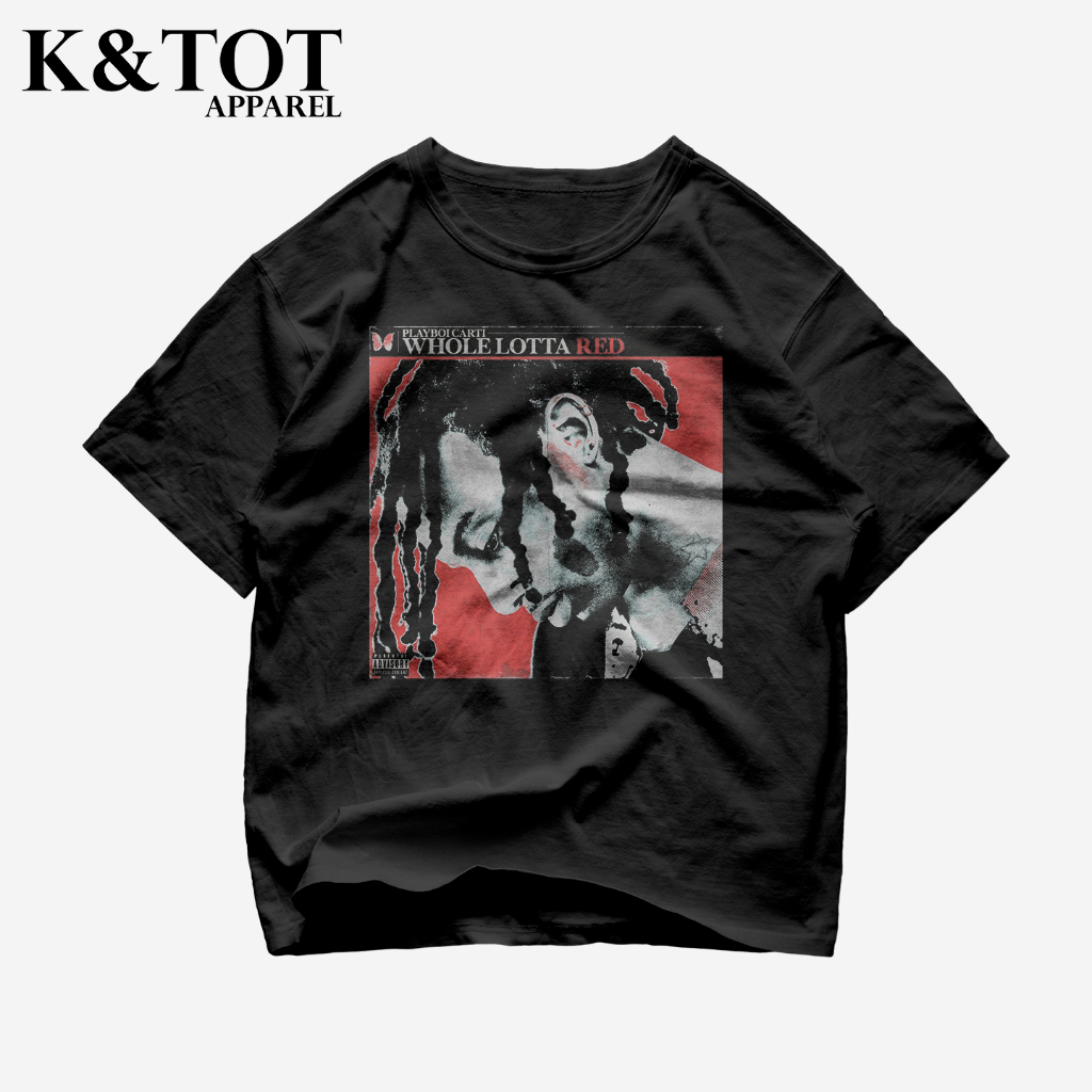 KNTOT - KAOS BAJU PLAYBOI CARTI WHOLE LOTTA RED BUTTERFLY RAP TEE RAPPER | TSHIRT OVERSIZE VINTAGE H