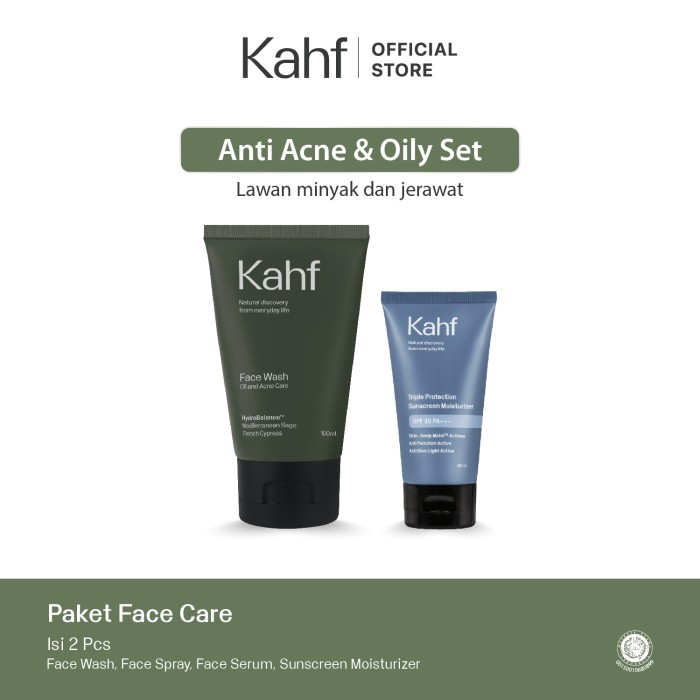 Kahf Paket Face Care Isi 2pcs - Face Wash &amp; Sunscreen