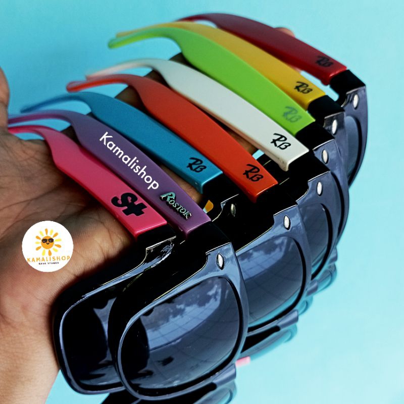 Kacamata Anti UV Frame Oval Sunglasses Unisex Pria Wanita Gagang Warna