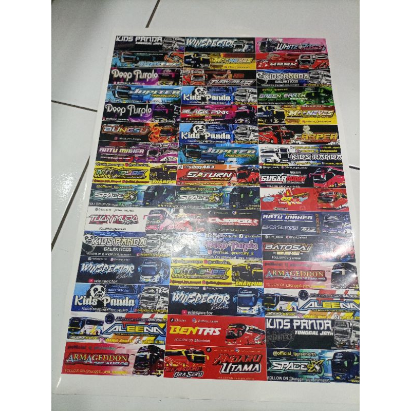 

sticker bus basuri kids panda 1 lembar isi 45 kotak sticker bus basuri viral