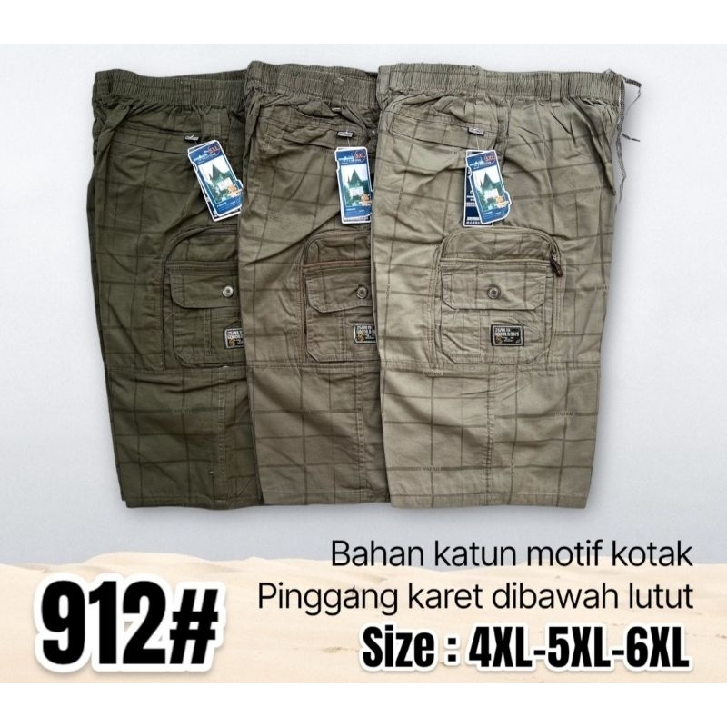 celana 7/8 kargo pinggang karet