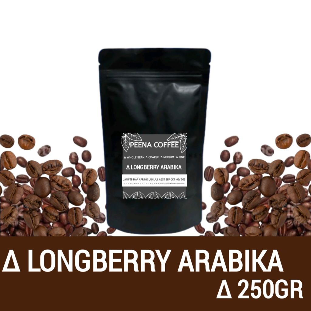 

Kopi Bubuk Peena Arabika Longberry Aceh Gayo Giling Halus Medium CELEBES COFFEE Kemasan 250gr