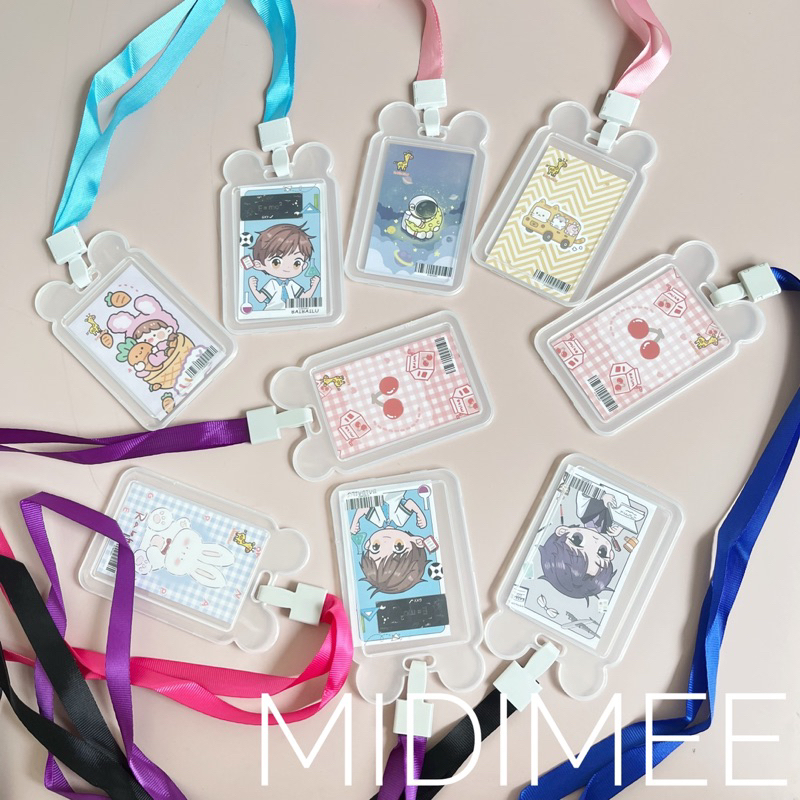 

GANTUNGAN TALI KARTU AKSES KANTOR MRT BUSWAY LANYARD CARD HOLDER Miki