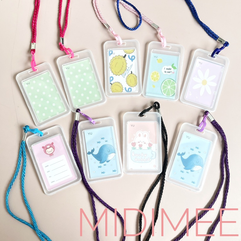 

GANTUNGAN TALI KARTU AKSES KANTOR MRT BUSWAY LANYARD CARD HOLDER Tali Bulat